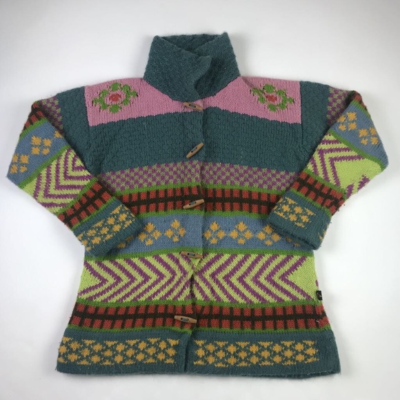 Aerika Peruvian Trading Womens Sweater Blue M L - Picture 1 of 5